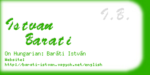 istvan barati business card